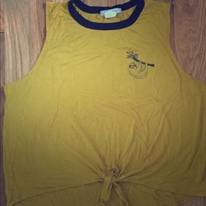Cropped sloth tank top